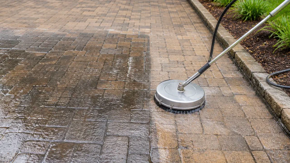 Before-service condition for Palm Coast Paver Sealing